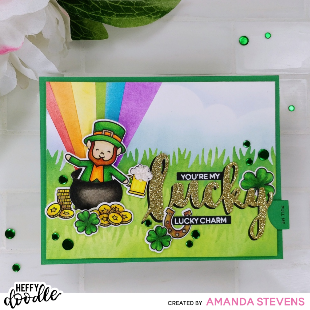 Dancing Leprechaun Interactive Card – Heffy Doodlers Challenge