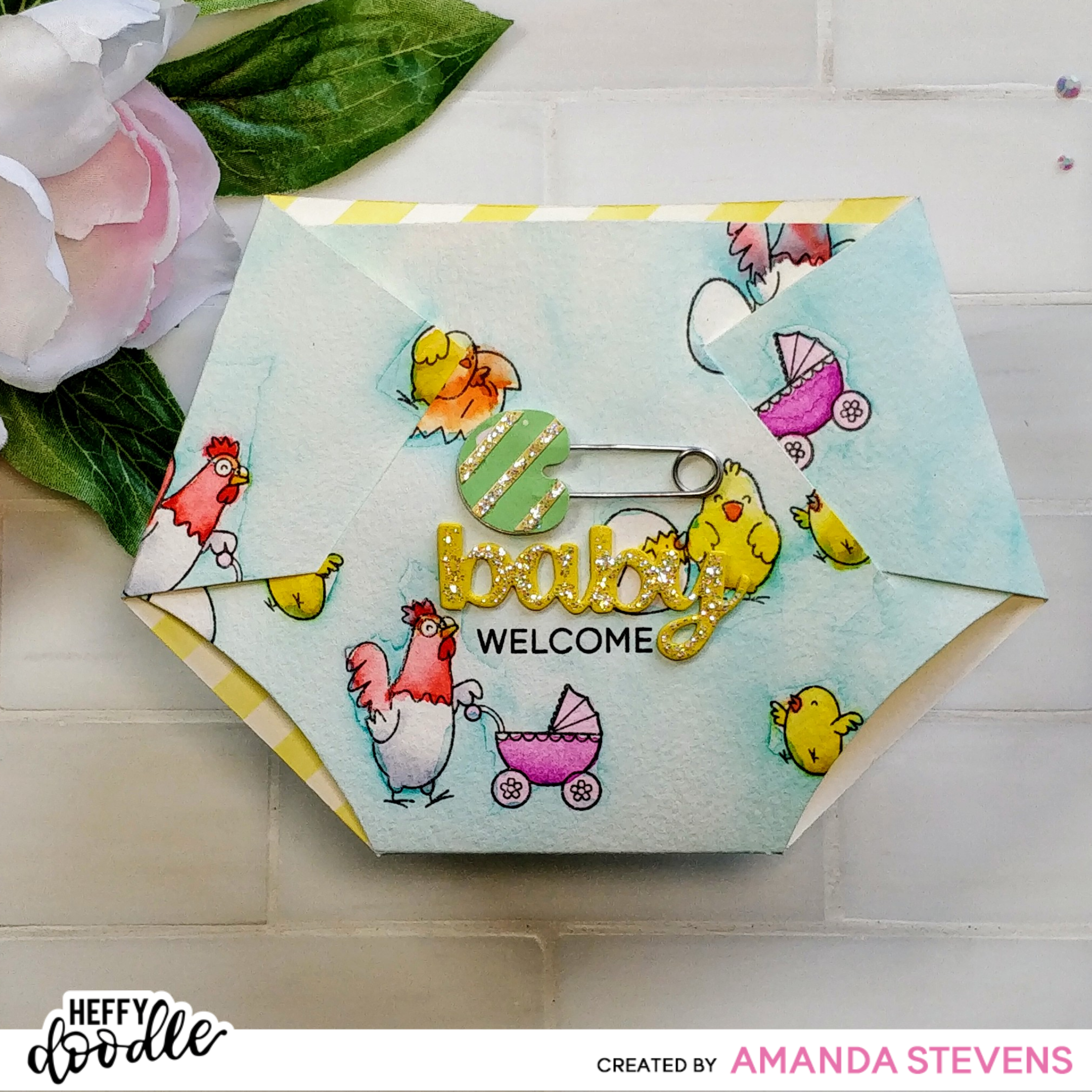 Fun Folds – Diaper Shaped Card