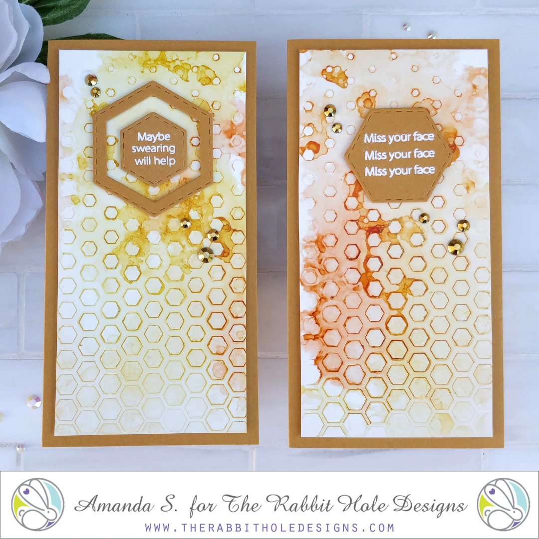 Stenciled Backgrounds with Alcohol Ink